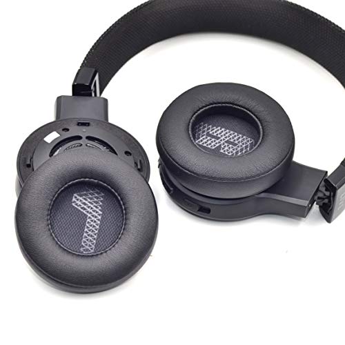 defean Live 400 BT Earpads - defean Replacement Ear Pads Cover Cushions Foam Compatible with JBL Live 400BT On-Ear Wireless Headphones,High-Density Noise Cancelling Foam,Softer Leather (Black) - Image 5