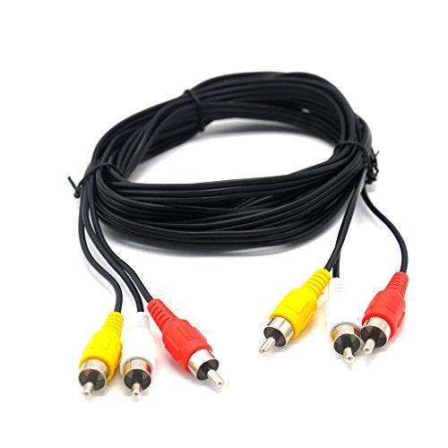 Pardarsey Padarsey RCA 10FT Audio/Video Composite Cable DVD/VCR/SAT Yellow/White/red connectors 3 Male to 3 Male - Image 2