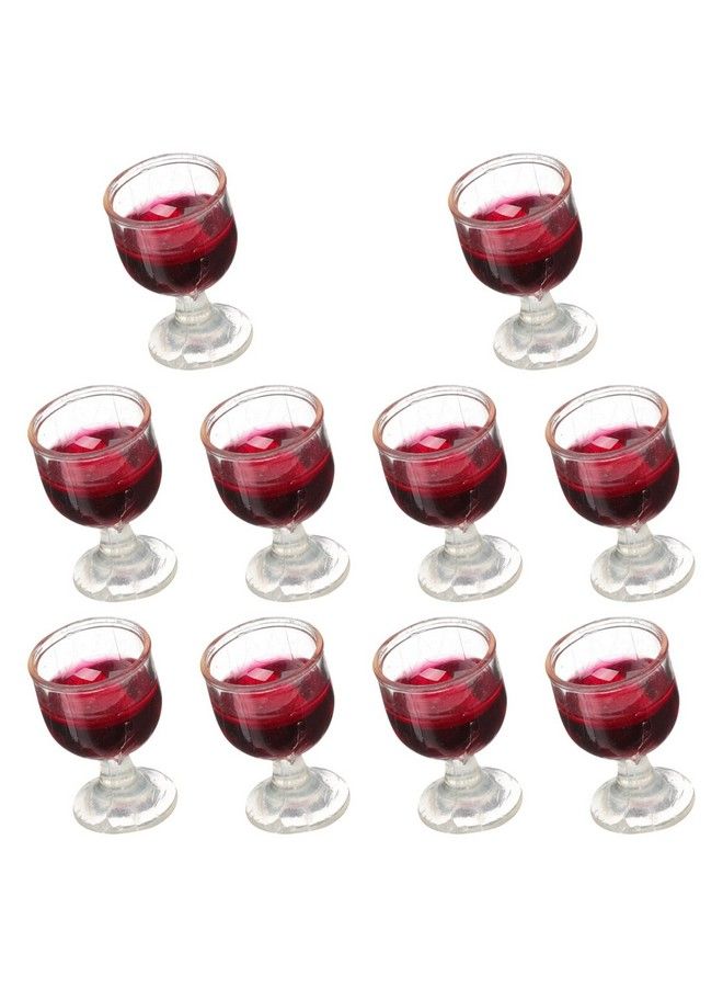 NUOBESTY 10Pcs 1: 12 Wine Glasses Dollhouse Cocktail Glasses Mini Red Wine Champagne Drink Cups For Dollhouse Decors Kitchen Accessories - Image 2