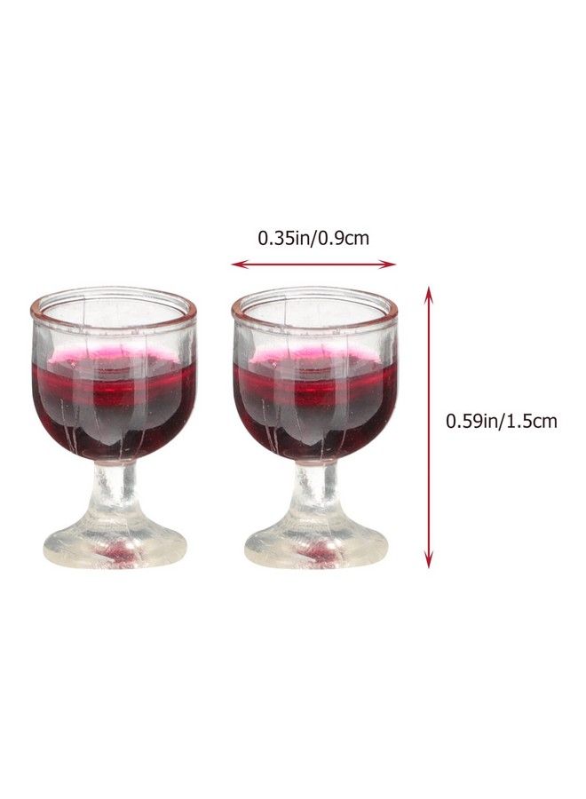 NUOBESTY 10Pcs 1: 12 Wine Glasses Dollhouse Cocktail Glasses Mini Red Wine Champagne Drink Cups For Dollhouse Decors Kitchen Accessories - Image 3