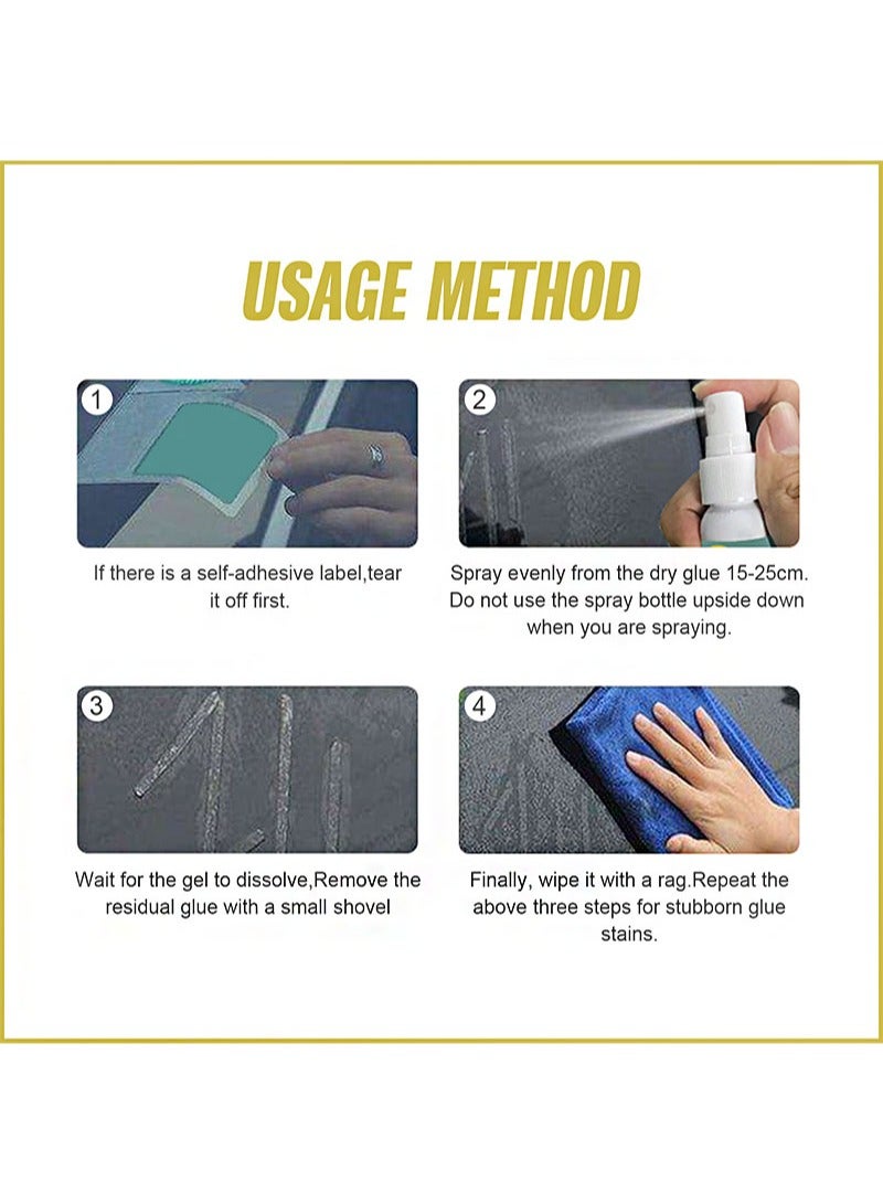 EELHOE Sticky Residue Remover Label Remover Spray Household Rapid Remover Adhesive Remover Multifunctional Household Car Adhesive Remover for Spots Stains And Marks - Image 4