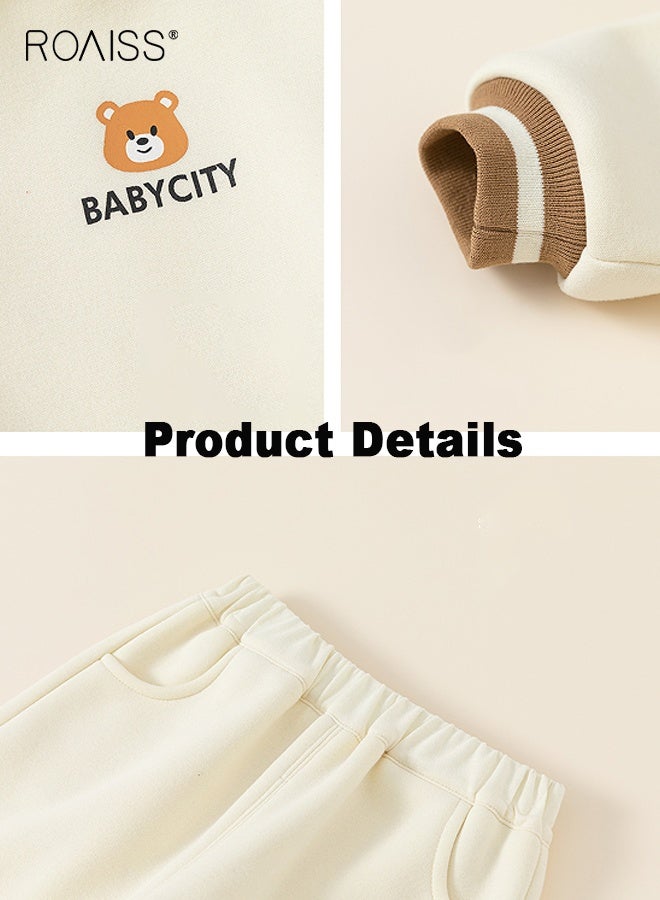 رويس طقم قميص بولو وسروال للأطفال الصغار، ملابس ربيعية وخريفية للأطفال الصغار، قميص بأكمام طويلة وسروال بخصر مطاطي، طقم ملابس مريح من قطعتين للأطفال الصغار، مناسب للارتداء اليومي والأنشطة الخارجية - Image 4