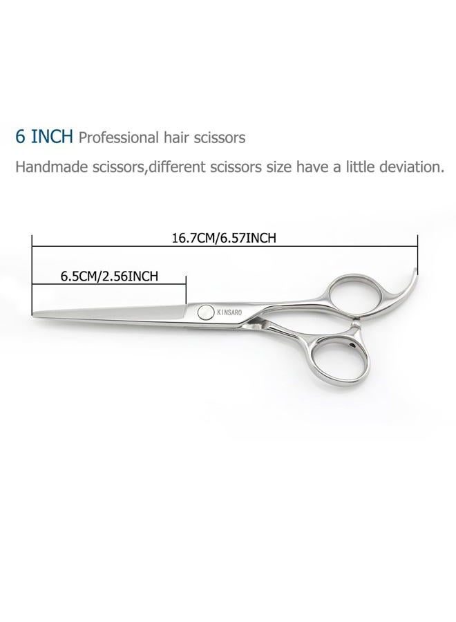 KINSARO Barber Scissors Professional Hair Scissors Hair Shears Haircut Scissors 15cm Japan 440c Shears Convex Blade - Image 2