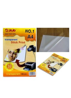 JOJO A4 Size Transparent Print Sticker Inkjet Photo Paper A4  - Image 2
