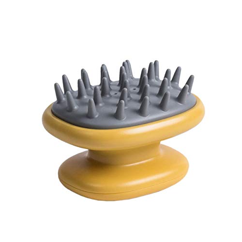 pepplo® Hair Scalp Massager Shampoo Brush, Scalp Brush Hair Scrubber, Hair Washing Brush Scalp Exfoliator Brush for Dandruff, Wet and Dry Hair Scalp Brush with Soft Silicone (1PCS, Yellow) - Image 1