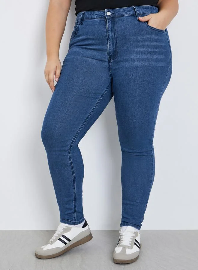 Styli Styli Plus Size High Rise Skinny Jeans