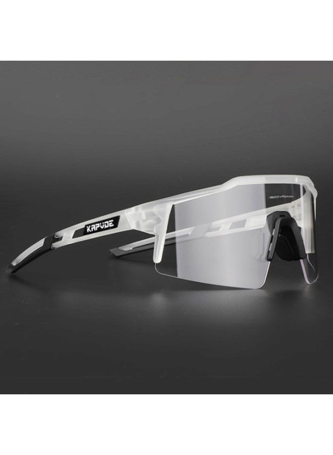 Anti-fog Photochromic Cycling Glasses Professional Sports Outdoor Windproof Women's Myopia Goggles Road Bike Men