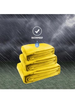 GREEN LIFE INDUSTRIES GREEN LIFE INDUSTRIES Tarpaulin Sheet Waterproof Tirpal Heavy Duty 12 x 15 Feet Multipurpose Plastic Cover Tharpai for Truck Home Roof Rain Yellow  - Image 4