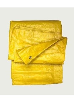 GREEN LIFE INDUSTRIES GREEN LIFE INDUSTRIES Tarpaulin Sheet Waterproof Tirpal Heavy Duty 12 x 15 Feet Multipurpose Plastic Cover Tharpai for Truck Home Roof Rain Yellow  - Image 3