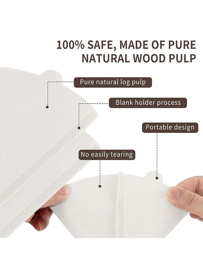 Melitta 40PCS Original Coffee Filters 8-12 Cup, Disposable Coffee Paper Filters Naturally Whitened, Cone Coffee Filters Compatible with Most U-shaped Coffee Filter  - Image 2