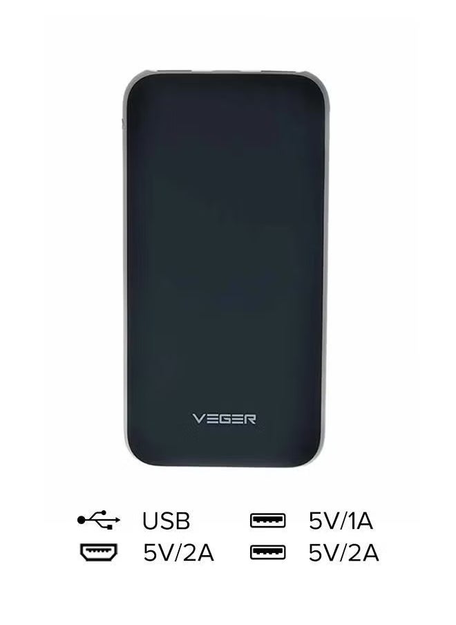 VEGER بنك طاقة بسعة 25,000mAh باللون الأسود | شاحن محمول سريع الشحن بقوة 92.5W مع منفذي USB مزدوجين | شاحن خارجي مدمج وقوي للهواتف الذكية، والأجهزة اللوحية، وأجهزة الكمبيوتر المحمولة، وأجهزة USB | مثالي للسفر، والأنشطة الخارجية، والاستخدام الطارئ - Image 2