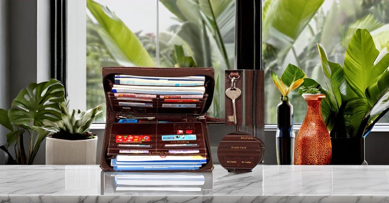 Sukeshcraft Multiple Cheque Book Holder | Original Leather Holds Upto 8 Cheque Books (2Tone Brown) - Image 2