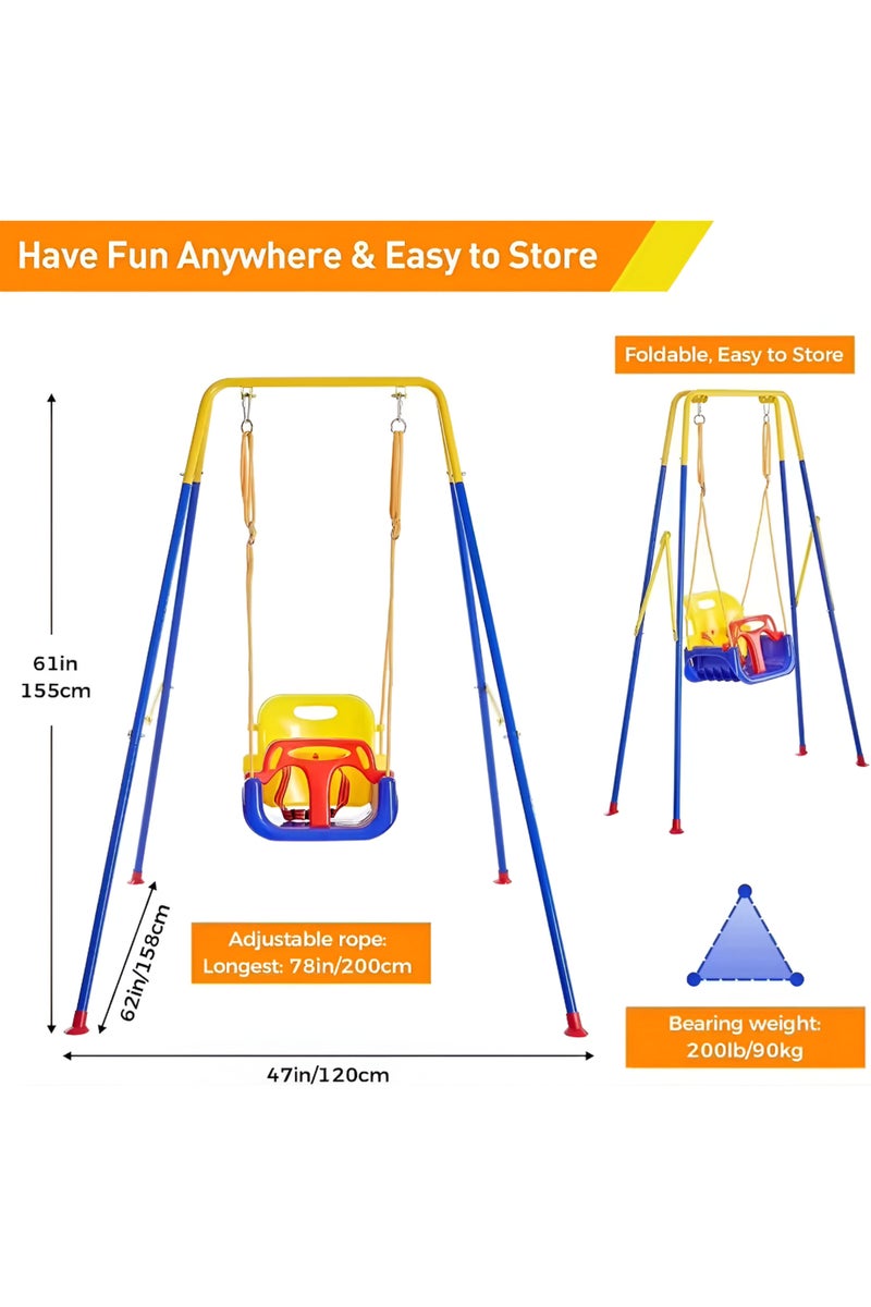 REXA 3-in-1 Toddler Swing Set for Kids - Image 3