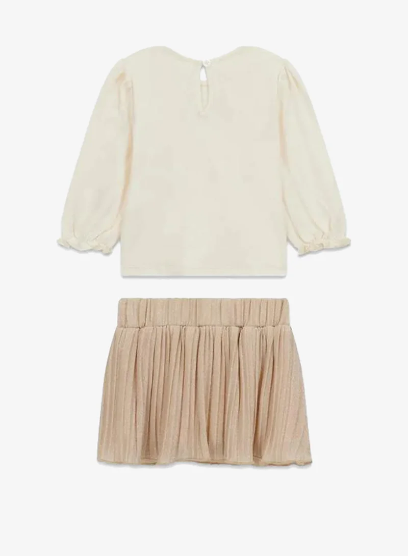 GUESS Infant Crew Neck T-Shirt And Skirt Set