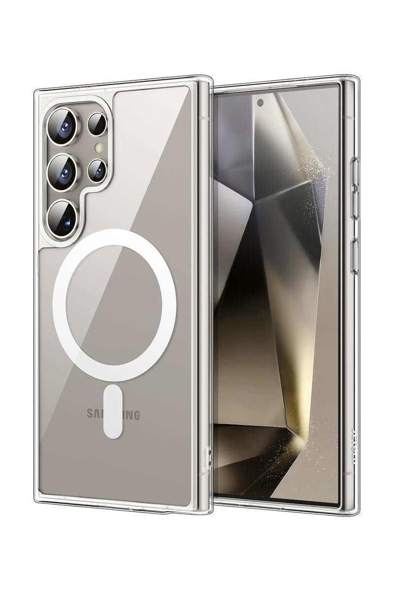 Denx Magnetic Clear Case for Samsung Galaxy S25 Ultra [Compatible with MagSafe] , Slim Clear Bumper Back Cover for Samsung S25 Ultra (Natural Titanium) - Image 1