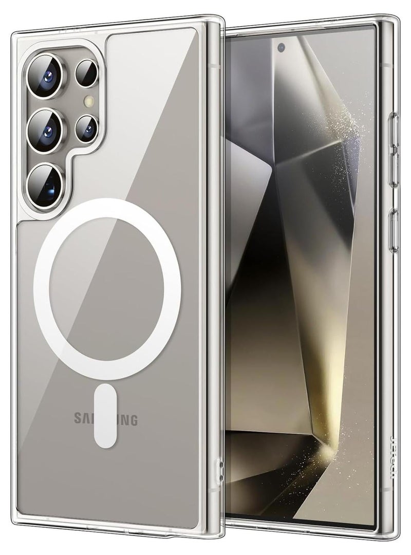 أكاليكس جراب مغناطيسي شفاف لهاتف Samsung Galaxy S25 Ultra [متوافق مع MagSafe]، غطاء خلفي شفاف رفيع لهاتف Samsung S25 Ultra (تيتانيوم طبيعي) - Image 1