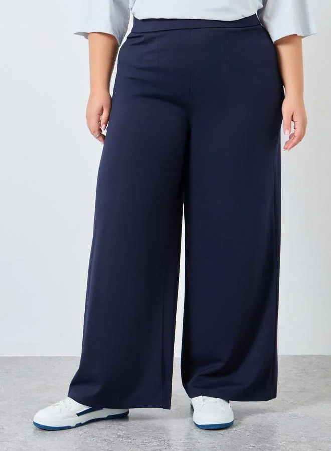 Styli Styli Plus Size Wide Leg Trousers