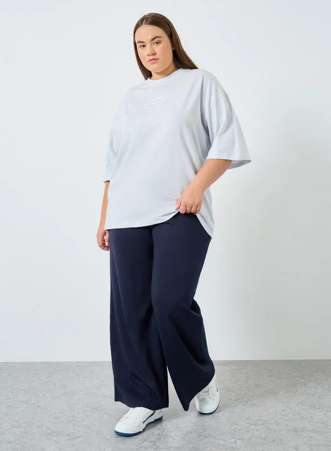Styli Styli Plus Size Wide Leg Trousers