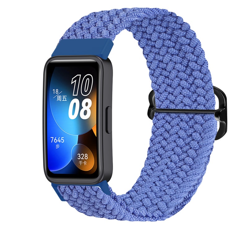erorex For Huawei Band 9 Adjustable Slide Buckle Braided Watch Band(Blue) - Image 1