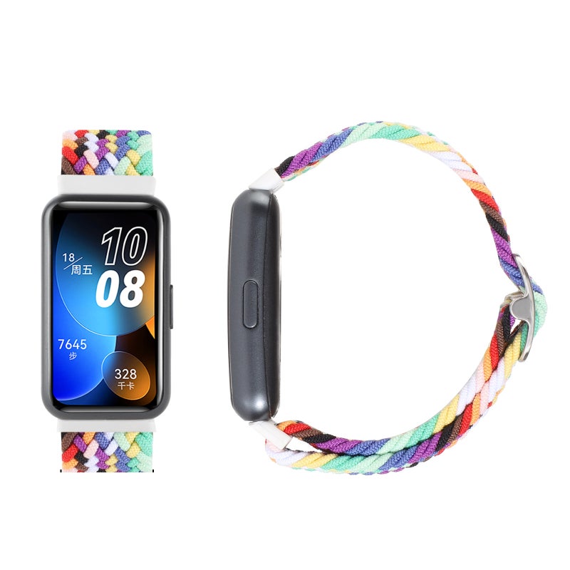 erorex For Huawei Band 9 Adjustable Slide Buckle Braided Watch Band(Blue) - Image 3