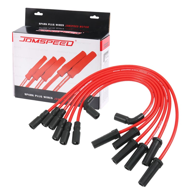JDMSPEED Spark Plug Wires Silicone 8MM Replacement for Silverado 1500 Sierra 1500 43L 19992007 Ignition Spark Plug Wire Set