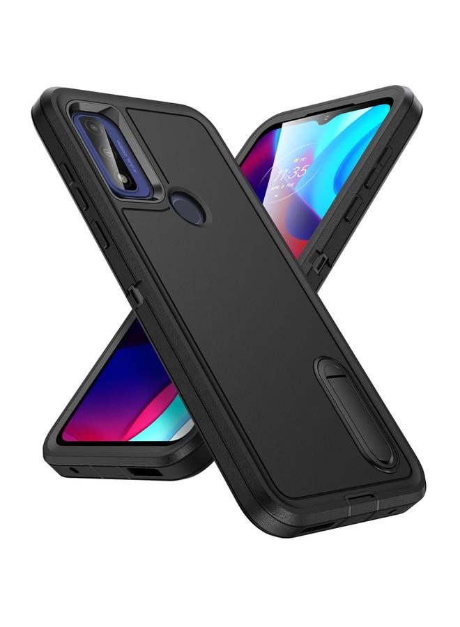 اس-توب جراب لهاتف Motorola G Pure 2021 مصنوع من مادة PC المتينة + جراب هاتف من السيليكون مع حامل - Image 2