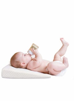 SYOSI Baby Wedge Pillow for Reflux Baby Sleep for Infant and Newborn Colic and Congestion, Universal Bassinet, Pram, Moses, Basket, Stroller, Crib, Cot Bed, with Removable Washable Cover  - Image 2