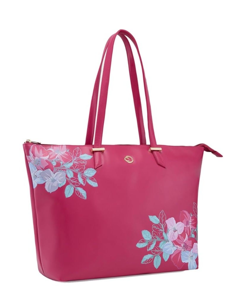 Caprese Shanaya Tote Bag, Large-Burgundy| Stylish Handbag for Women | Spacious, Versatile Office & Daily Essentials Tote | Top Zip Closure - Image 1