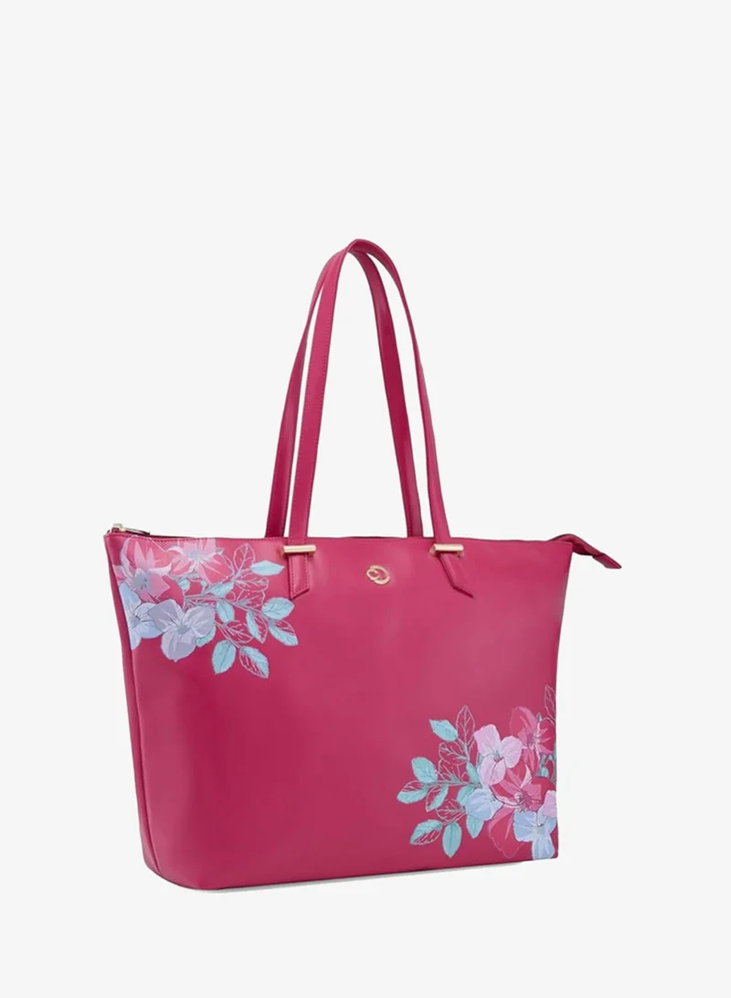 CAPRESE Caprese Shanaya Tote Bag, Large-Burgundy| Stylish Handbag for Women | Spacious, Versatile Office & Daily Essentials Tote | Top Zip Closure