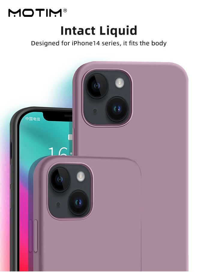 Motim - Liquid Silicon Case Protector Compatible with iPhone 14/14 Plus Full-Body Protection Silky-Soft Touch  Cover Slim Shockproof Anti-Scratch Bumper Phone Case - Image 1