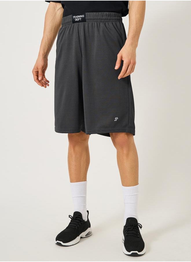 Styli Mesh Insert Oversized Training Shorts with Badge Detail  - Image 1