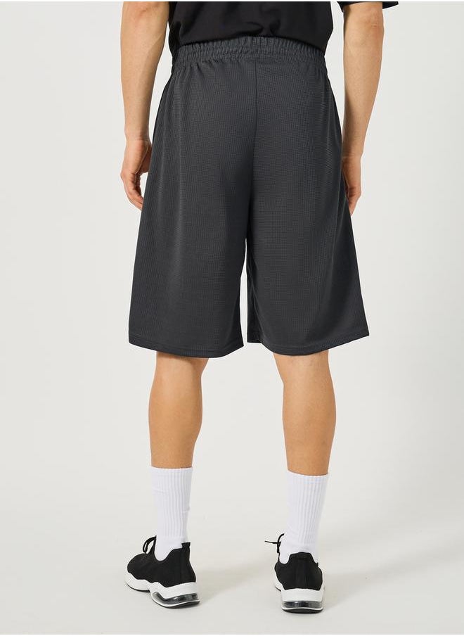 Styli Mesh Insert Oversized Training Shorts with Badge Detail  - Image 5