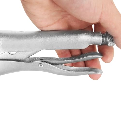 Ziqi 3 PCS VISE-GRIP Curved Jaw Locking Pliers (10inch) with Wire Cutter Curved Jaw for tightening,clamping,twisting,and turning,Chrome-vanadium Steel Curved Jaw Locking Vise Plier Grips Wrench - Image 5
