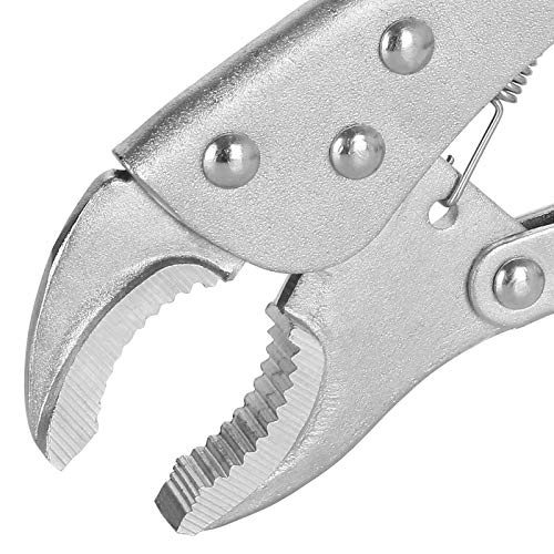 Ziqi 3 PCS VISE-GRIP Curved Jaw Locking Pliers (10inch) with Wire Cutter Curved Jaw for tightening,clamping,twisting,and turning,Chrome-vanadium Steel Curved Jaw Locking Vise Plier Grips Wrench - Image 3