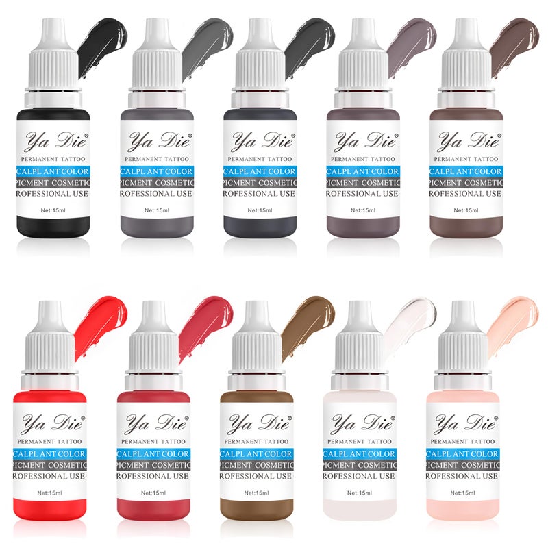 باوديلي مجموعة حبر تاتو دائم للشفاه والحاجب مكونة من 10 قطع - Image 1