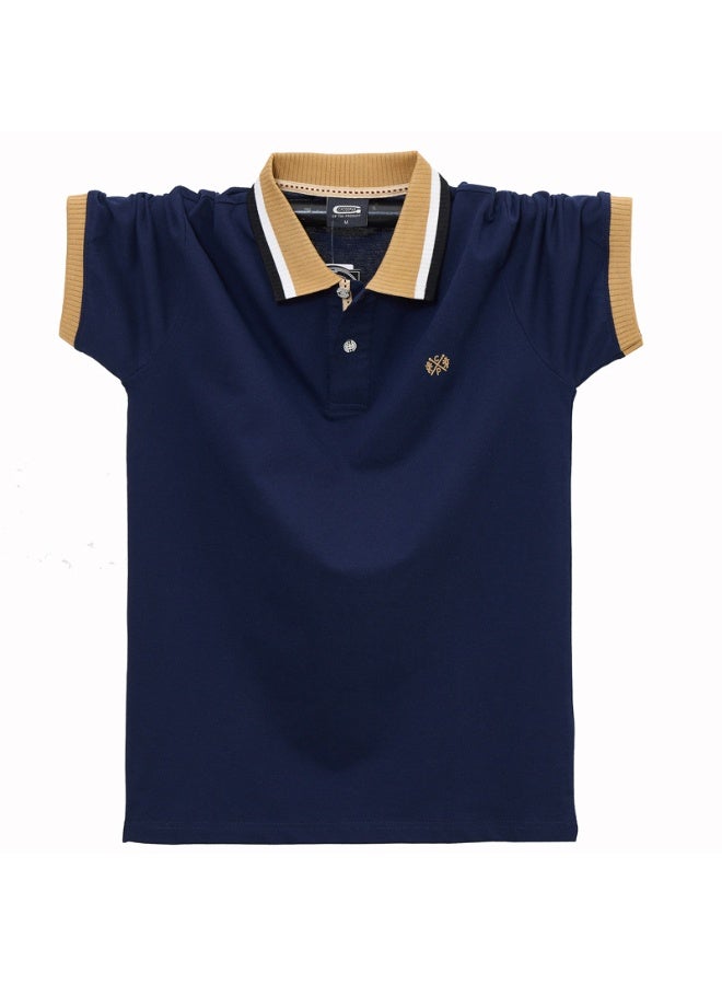 Summer Short Sleeve Polo Shirts Men  Solid Color Casual Fashion Stretch Polo Shirt Male - Image 1