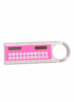 Y&D 1 Pcs Calculator Solar Transparent Ruler Protractor(Random Color)  - Image 1
