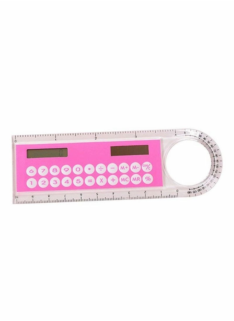 Y&D - 1 Pcs Calculator Solar Transparent Ruler Protractor(Random Color) - Image 1