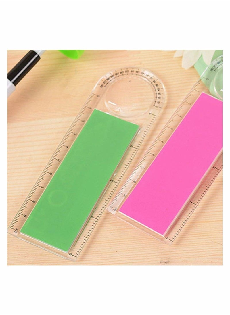 Y&D - 1 Pcs Calculator Solar Transparent Ruler Protractor(Random Color) - Image 1