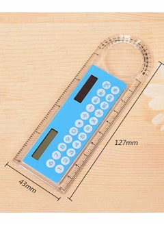 Y&D 1 Pcs Calculator Solar Transparent Ruler Protractor(Random Color)  - Image 3