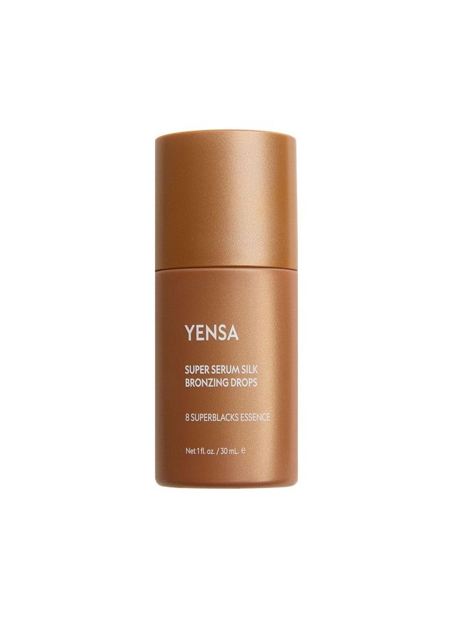 YENSA Super Serum Silk Bronzing Drops for Face - Liquid Bronzer Drops Enriched with Bakuchiol, Ferulic Acid & Super Oils - Hydrates & Nourishes with a Subtle Shimmer Finish - Universal Shade (1 Fl oz) - Image 1