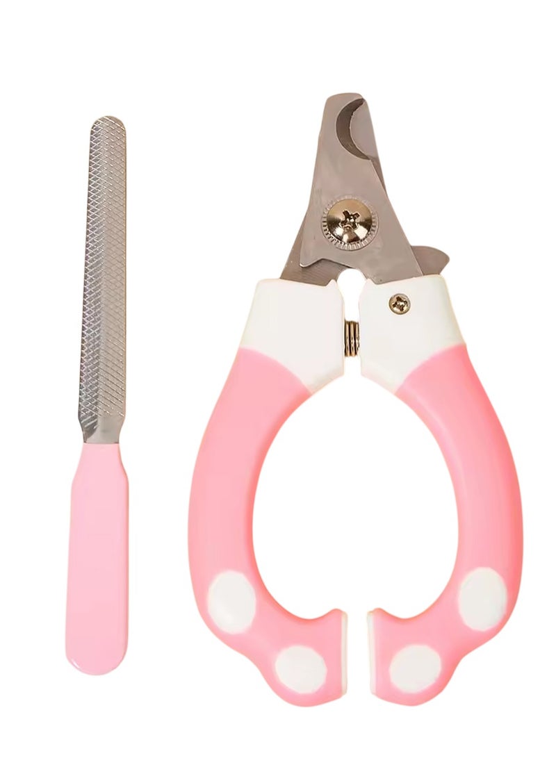 أداة احترافية لقص الأظافر من الفولاذ المقاوم للصدأ مع مبرد أظافر للكلاب والقطط - Image 1