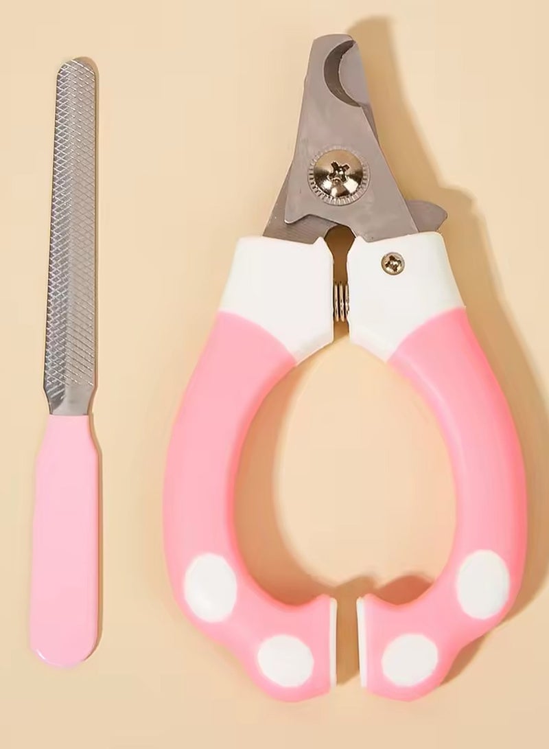 أداة احترافية لقص الأظافر من الفولاذ المقاوم للصدأ مع مبرد أظافر للكلاب والقطط - Image 3