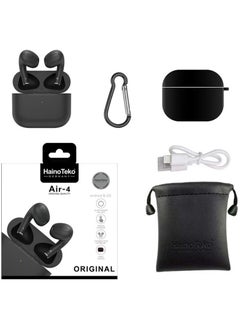 Haino Teko Air-4 Wireless Bluetooth Earbuds Apple & Android Compatibility Built-in Microphone True Wireless Earbuds in-Ear Bluetooth Headphones Earphones Auto Power On/Off Touch Control Black  - Image 2