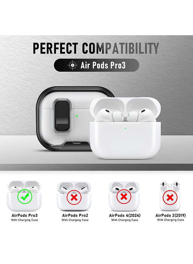 O Ozone Case for AirPods Pro 3 Case with Phone Stand &Cleaner Kit Protective Cover| TPU + PC Hybrid Shockproof Cover | Anti-Scratch |Wireless Charging - Black - Image 2