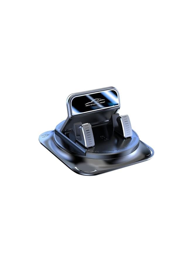 S-TOP Dashboard Mobile Phone Holder, 360-degree Rotation Anti-slip Double-layer Shock-absorbing Pad for Stable & Vibration-free Navigation Support, One-handed Removal Placement (Black) - Image 1