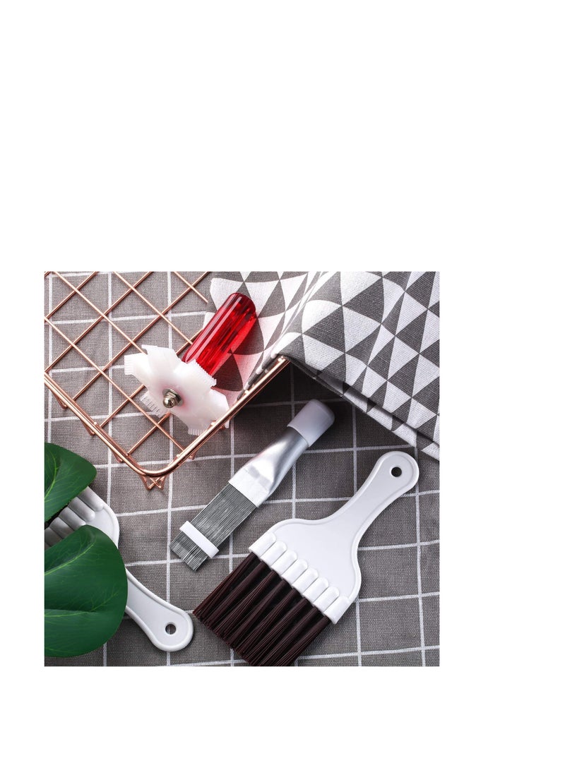 SYOSI Air Conditioning Cleaning Brush, Stainless Steel Air Conditioning Fin comb Whisk Brush Evaporator Cooler Repair Tool for Refrigerator Coil Cleaning Brush, 4 pieces - Image 3
