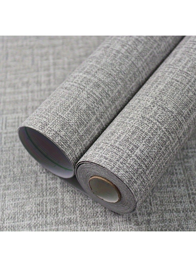 Anna Waterproof and Moisture-Proof Linen Fabric Self-Adhesive Wallpaper for Home and Hotel Bathrooms - Image 1