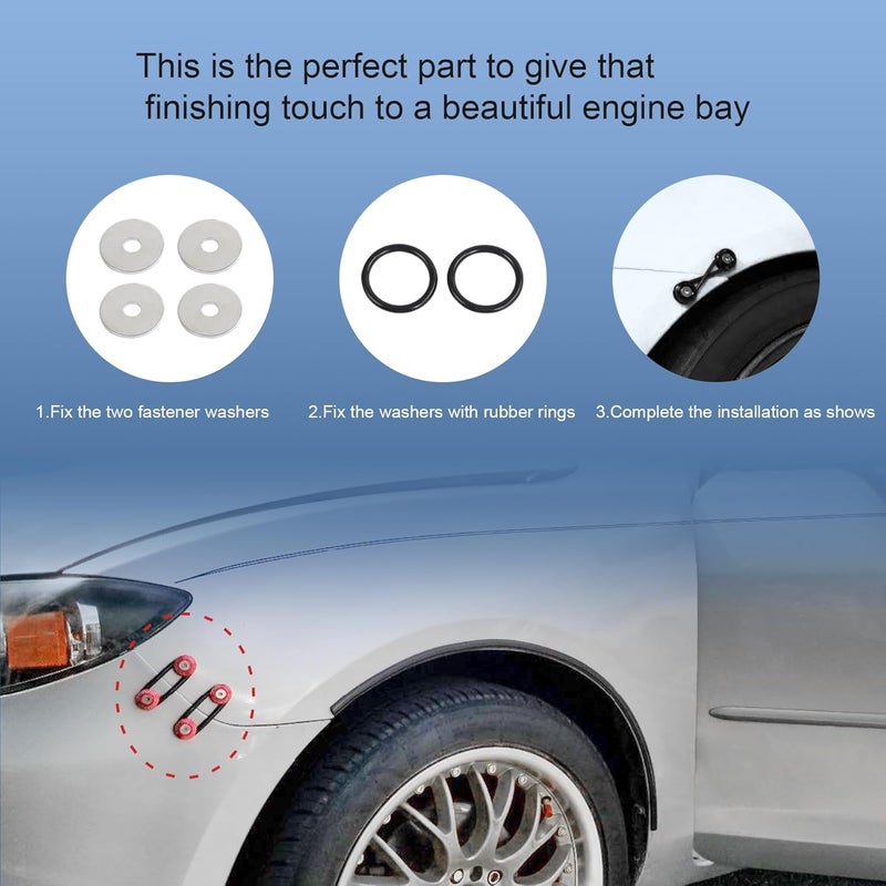 JDMSPEED مجموعة تثبيت سريعة لإزالة الصندوق من JDMSPEED باللون الأحمر CNC من الألمنيوم المصنوع بدقة - Image 3