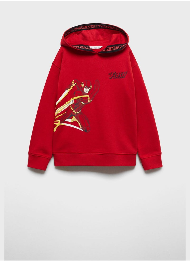 MANGO - Kids Flash Print Hoodie - Image 1
